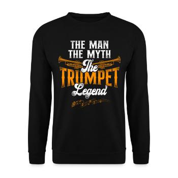 Trompettiste Vintage L’Homme Le - Sweat-shirt Unisexe - noir - Devant - Alina (178cm) & Michal (187cm)