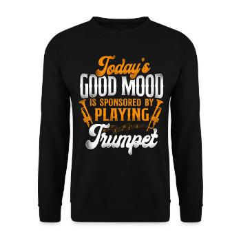 Trumpet Player Vintage Today's - Unisex Pullover - Schwarz - Vorne - Alina (178cm) & Michal (187cm)