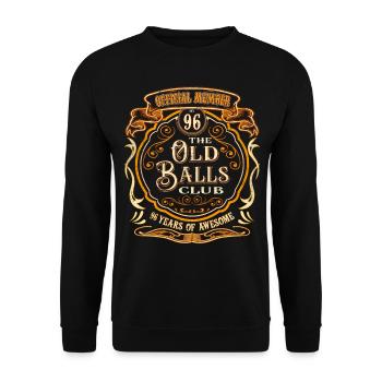 96 years Of The Old Balls Club 96th birthday - Unisex Sweatshirt - black - Front - Alina (178cm) & Michal (187cm)