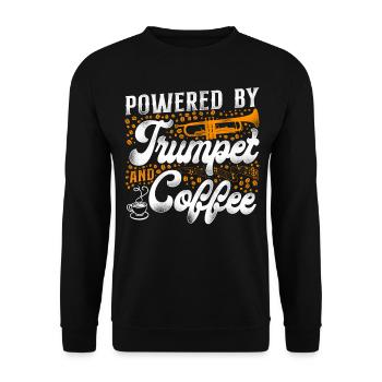 Trompettiste Café Vintage - Sweat-shirt Unisexe - noir - Devant - Alina (178cm) & Michal (187cm)