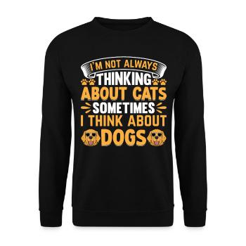 Amoureux des chats Propriétaires de chiens I Les chats et les chiens adorent - Sweat-shirt Unisexe - noir - Devant - Alina (178cm) & Michal (187cm)