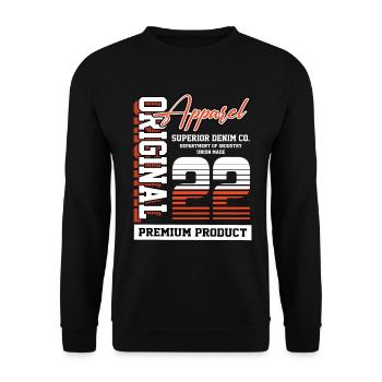 2022 Vintage Birthday Vintage Gift Retro - Unisex Sweatshirt - black - Front - Alina (178cm) & Michal (187cm)