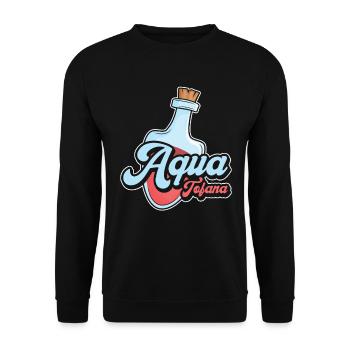 Aqua Tofana Vintage Poison Bottle Line Art Crime - Unisex Sweatshirt - black - Front - Alina (178cm) & Michal (187cm)