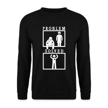 Problem Stick Figure Couple Relationship Lovers - Unisex Sweatshirt - black - Front - Alina (178cm) & Michal (187cm)