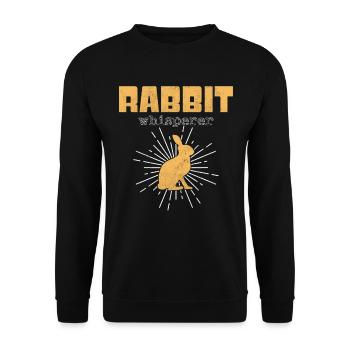 Rabbit Whisperer - Unisex Sweatshirt - black - Front - Alina (178cm) & Michal (187cm)