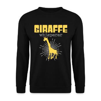 Giraffe Whisperer - Unisex Sweatshirt - black - Front - Alina (178cm) & Michal (187cm)