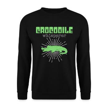 Crocodile Whisperer - Unisex Sweatshirt - black - Front - Alina (178cm) & Michal (187cm)