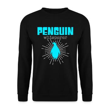 Penguin Whisperer - Unisex Sweatshirt - black - Front - Alina (178cm) & Michal (187cm)