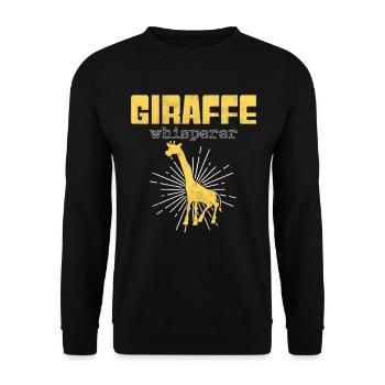 Giraffe Whisperer - Unisex Sweatshirt - black - Front - Alina (178cm) & Michal (187cm)