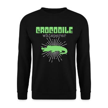 Crocodile Whisperer - Unisex Sweatshirt - black - Front - Alina (178cm) & Michal (187cm)