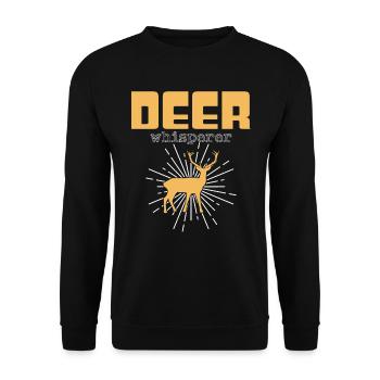 Chuchoteur de cerf - Sweat-shirt Unisexe - noir - Devant - Alina (178cm) & Michal (187cm)