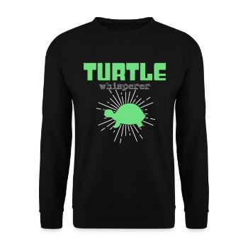 Turtle Whisperer - Unisex Sweatshirt - black - Front - Alina (178cm) & Michal (187cm)