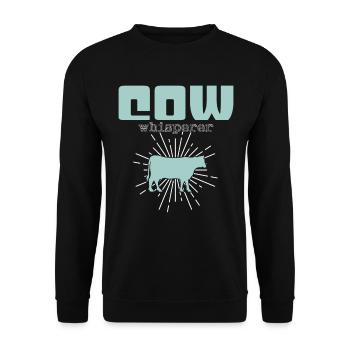 Cows Whisperer - Unisex Sweatshirt - black - Front - Alina (178cm) & Michal (187cm)