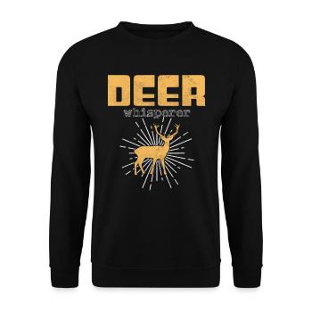 Deer Whisperer - Unisex Sweatshirt - black - Front - Alina (178cm) & Michal (187cm)