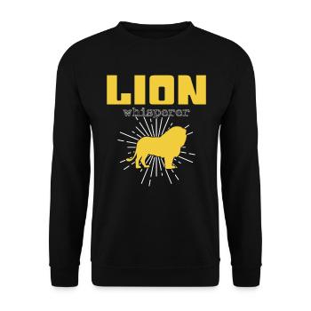 Lion Whisperer - Unisex Sweatshirt - black - Front - Alina (178cm) & Michal (187cm)
