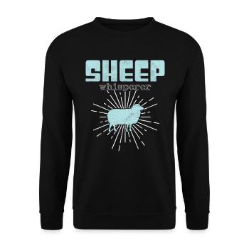 Sheep Whisperer - Unisex Sweatshirt - black - Front - Alina (178cm) & Michal (187cm)