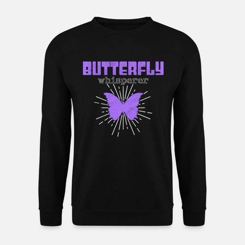 Chuchoteur de papillon - Sweat-shirt Unisexe - noir