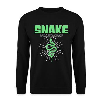 Snake Whisperer - Unisex Sweatshirt - black - Front - Alina (178cm) & Michal (187cm)