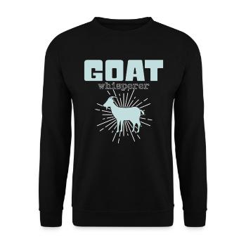 Goat Whisperer - Unisex Sweatshirt - black - Front - Alina (178cm) & Michal (187cm)