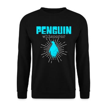 Penguin Whisperer - Unisex Sweatshirt - black - Front - Alina (178cm) & Michal (187cm)