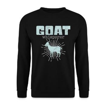 Goat Whisperer - Unisex Sweatshirt - black - Front - Alina (178cm) & Michal (187cm)