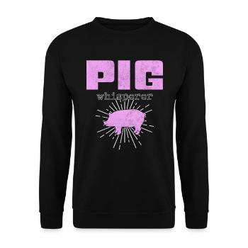 Pig Whisperer - Unisex Sweatshirt - black - Front - Alina (178cm) & Michal (187cm)