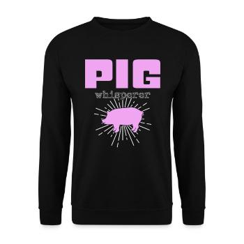Pig Whisperer - Unisex Sweatshirt - black - Front - Alina (178cm) & Michal (187cm)