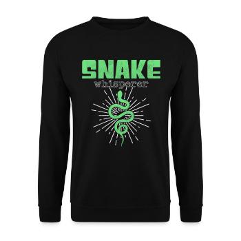 Snake Whisperer - Unisex Sweatshirt - black - Front - Alina (178cm) & Michal (187cm)