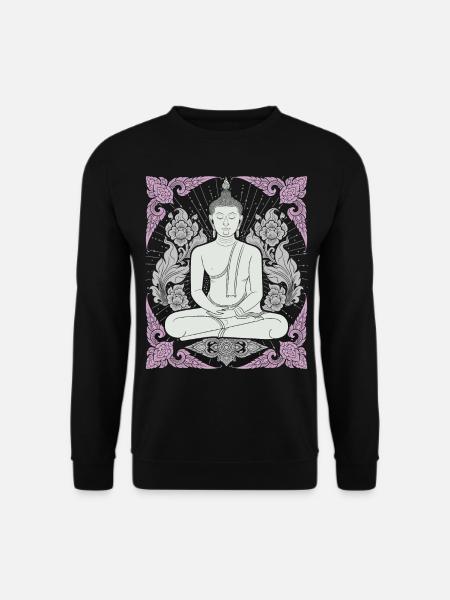 Buddhismus Thai-Buddha Meditation-Buddha Thailand - Unisex Pullover - Schwarz
