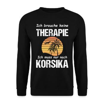 Korsika Urlaub Corsica Corse Idee - Unisex Pullover - Schwarz - Vorne - Alina (178cm) & Michal (187cm)