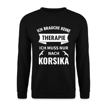 Korsika Urlaub Corsica Corse Idee - Unisex Pullover - Schwarz - Vorne - Alina (178cm) & Michal (187cm)
