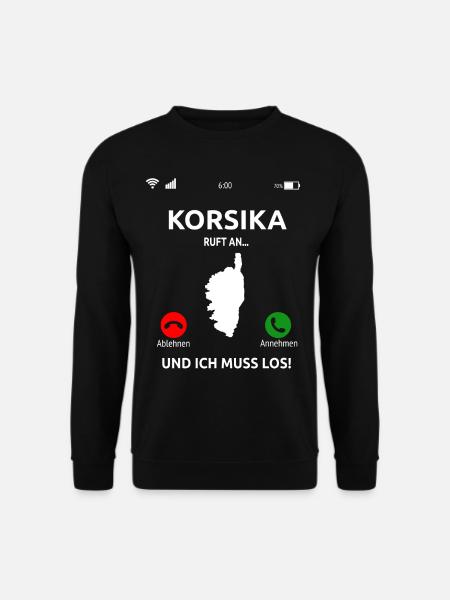 Korsika Urlaub Corsica Corse Idee - Unisex Pullover - Schwarz