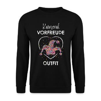 Konfetti Kölner Karneval Fasching Narrenkappe - Unisex Pullover - Schwarz - Vorne - Alina (178cm) & Michal (187cm)