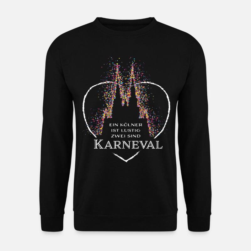 Kölner Dom Köln Karneval Fasching Konfetti - Unisex Pullover - Schwarz