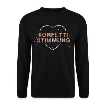 Konfetti Karneval Kölle Alaaf Kostümersatz - Unisex Pullover - Schwarz - Vorne - Alina (178cm) & Michal (187cm)