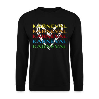Karneval Fasching 5. Jahreszeit Kostümersatz - Unisex Pullover - Schwarz - Vorne - Alina (178cm) & Michal (187cm)