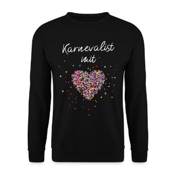 Karnevalist Kölner Karneval Jeck Narr Fasching - Unisex Pullover - Schwarz - Vorne - Alina (178cm) & Michal (187cm)
