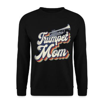 Trompettiste Maman Mère Rétro - Sweat-shirt Unisexe - noir - Devant - Alina (178cm) & Michal (187cm)