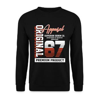 1967 Vintage Anniversaire Vintage Cadeau Rétro - Sweat-shirt Unisexe - noir - Devant - Alina (178cm) & Michal (187cm)