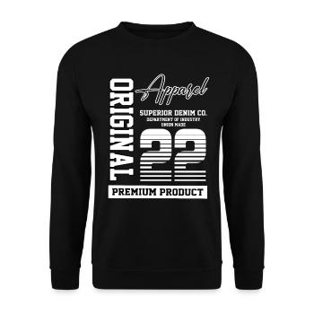 2022 Vintage Birthday Vintage Gift Retro - Unisex Sweatshirt - black - Front - Alina (178cm) & Michal (187cm)