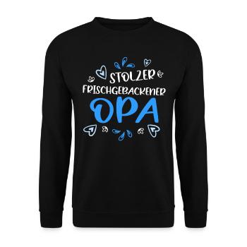 Stolzer frischgebackener Opa - Unisex Pullover - Schwarz - Vorne - Alina (178cm) & Michal (187cm)