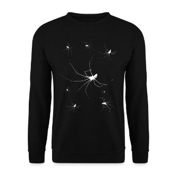 Araignées d’Halloween - Sweat-shirt Unisexe - noir - Devant - Alina (178cm) & Michal (187cm)