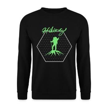 Wander - Unisex Sweatshirt - black - Front - Alina (178cm) & Michal (187cm)