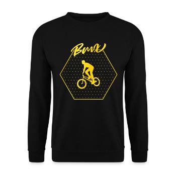 bmx - Unisex Sweatshirt - black - Front - Alina (178cm) & Michal (187cm)