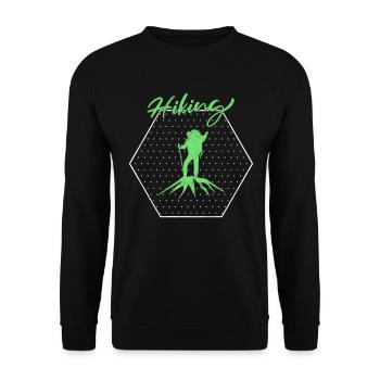 Wander - Unisex Sweatshirt - black - Front - Alina (178cm) & Michal (187cm)