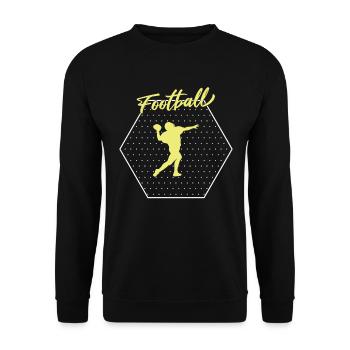 Football - Unisex Pullover - Schwarz - Vorne - Alina (178cm) & Michal (187cm)