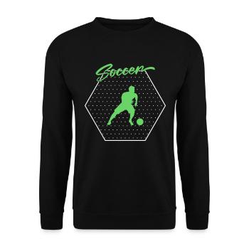 Soccer soccer - Unisex Sweatshirt - black - Front - Alina (178cm) & Michal (187cm)