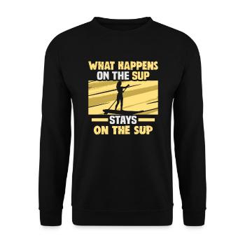 Sup Stand Up Paddle Design Sup Board Paddeln - Unisex Sweatshirt - black - Front - Alina (178cm) & Michal (187cm)