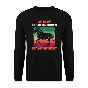 Design équestre et équestre pour les amoureux des chevaux - Sweat-shirt Unisexe - noir - Devant - Alina (178cm) & Michal (187cm)