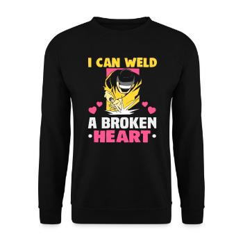 Welder Spruch Design for MetalWorkers - Unisex Sweatshirt - black - Front - Alina (178cm) & Michal (187cm)